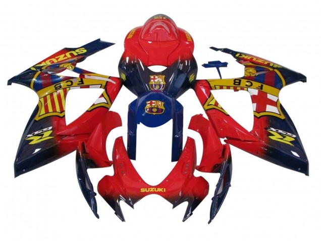 2006-2007 Suzuki GSXR 600 / GSXR 750 Motorcycle Fairings - Orange Blue Yellow