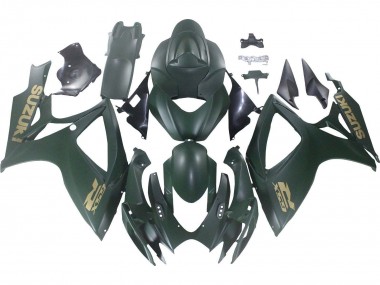 Custom 2006-2007 Suzuki GSXR 600 / GSXR 750 Motorcycle Fairings - Matte Army Green