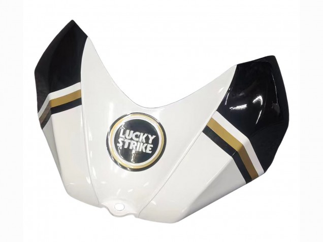 2006-2007 Suzuki GSXR 600 / GSXR 750 Motorcycle Fairings - White Black Lucky Strike Motul