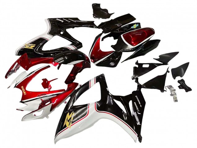 2006-2007 Suzuki GSXR 600 / GSXR 750 Motorcycle Fairings - Red White Black Yellow