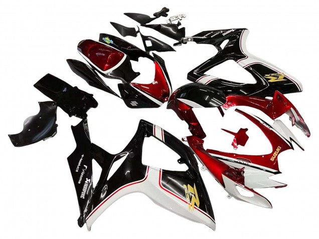 2006-2007 Suzuki GSXR 600 / GSXR 750 Motorcycle Fairings - Red White Black Yellow