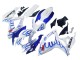 2006-2007 Suzuki GSXR 600 / GSXR 750 Motorcycle Fairings - White Blue Flame