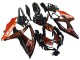 2008-2010 Suzuki GSXR 600 / GSXR 750 Motorcycle Fairings - Glossy Black Orange Flame
