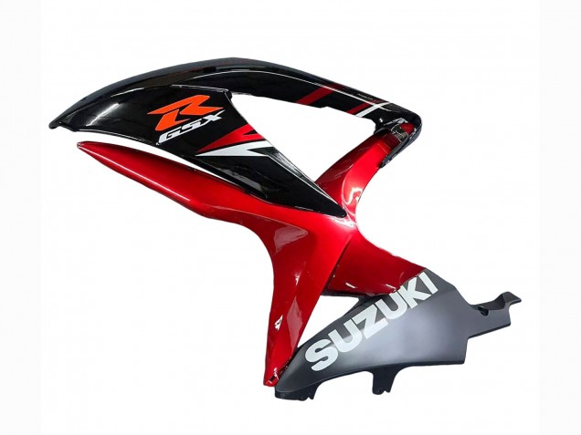 2008-2010 Suzuki GSXR 600 / GSXR 750 Motorcycle Fairings - Red Glossy Black