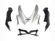 2008-2010 Suzuki GSXR 600 / GSXR 750 Motorcycle Fairings - Silver Matte Black