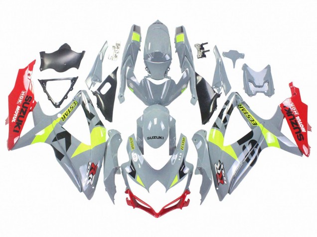 2008-2010 Suzuki GSXR 600 / GSXR 750 Motorcycle Fairings - Grey Yellow Red
