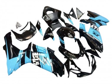 Custom 2011-2024 Suzuki GSXR 600 / GSXR 750 Motorcycle Fairings - Glossy Black Light Blue
