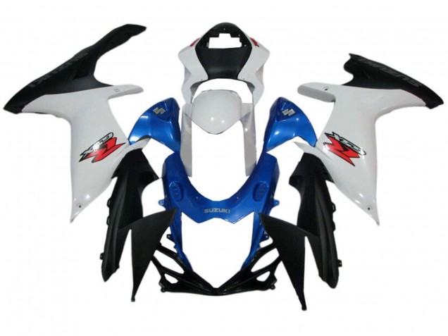 2011-2024 Suzuki GSXR 600 / GSXR 750 Motorcycle Fairings - White Blue Black