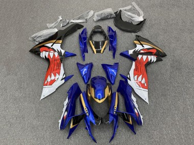 Custom 2011-2024 Suzuki GSXR 600 / GSXR 750 Motorcycle Fairings - Blue Gold Red Black