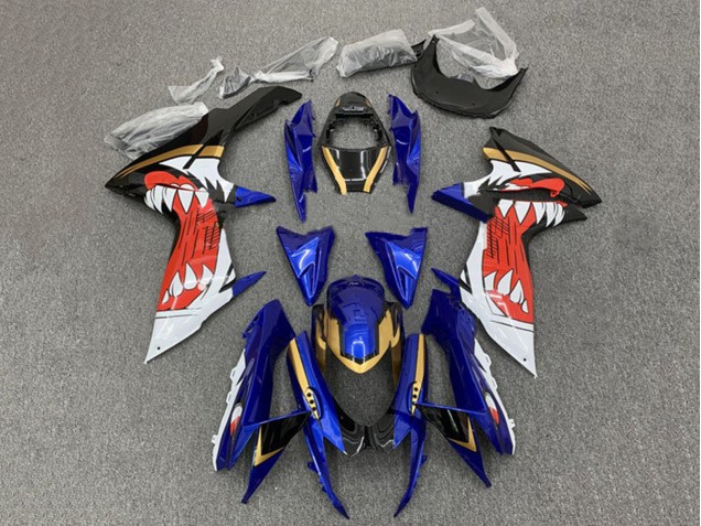 2011-2024 Suzuki GSXR 600 / GSXR 750 Motorcycle Fairings - Blue Gold Red Black