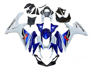 Custom 2011-2024 Suzuki GSXR 600 / GSXR 750 Motorcycle Fairing - White Blue Red