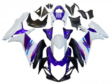 Custom 2011-2024 Suzuki GSXR 600 / GSXR 750 Motorcycle Fairings - Blue Purple White