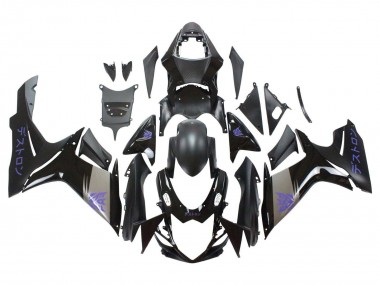Custom 2011-2024 Suzuki GSXR 600 / GSXR 750 Motorcycle Fairings - Matte Black Grey Purple