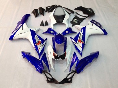 Custom 2011-2024 Suzuki GSXR 600 / GSXR 750 Motorcycle Fairings - Blue White
