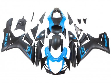 Custom 2011-2024 Suzuki GSXR 600 / GSXR 750 Motorcycle Fairing - Blue Matte Black