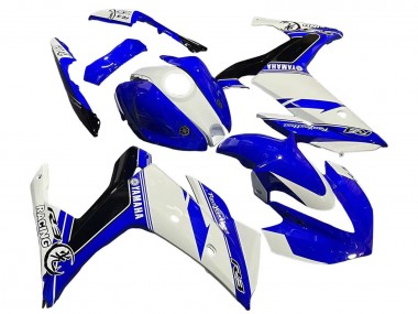 Custom 2015-2018 Yamaha YZF R3/R25 Motorcycle Fairings - White Blue Black Racing