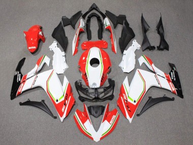 Custom 2015-2018 Yamaha YZF R3/R25 Motorcycle Fairings - White Red Green Black Motul