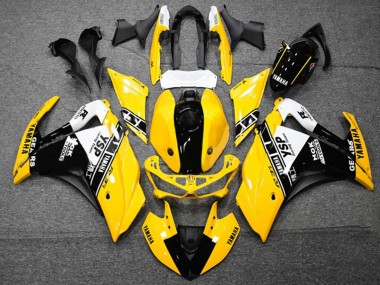 Custom 2015-2018 Yamaha YZF R3/R25 Motorcycle Fairings - Yellow White Black