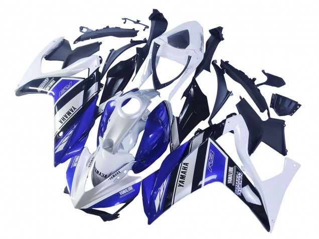 2015-2018 Yamaha YZF R3/R25 Motorcycle Fairings - White Blue Black Yamalube