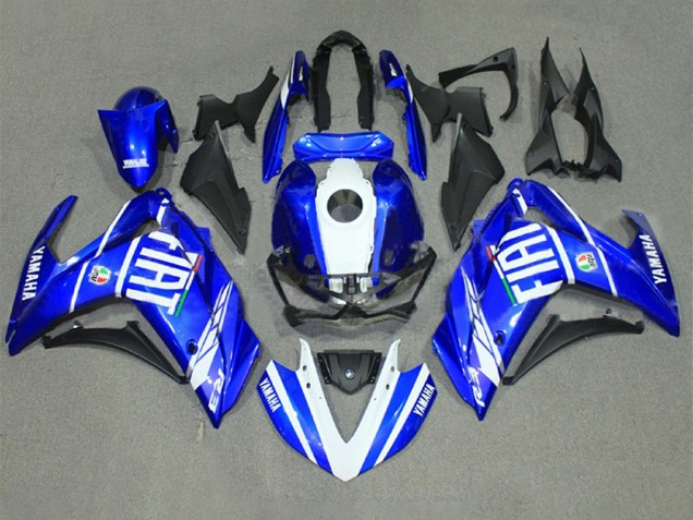 2015-2018 Yamaha YZF R3/R25 Motorcycle Fairings - Blue White Fiat