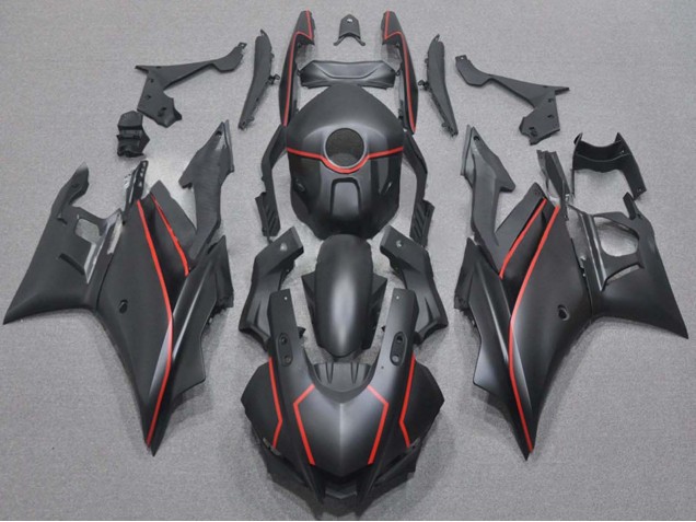 2019-2021 Yamaha YZF R3/R25 Motorcycle Fairings - Matte Black Red