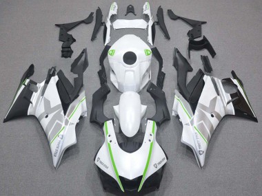 Custom 2019-2021 Yamaha YZF R3/R25 Motorcycle Fairings - White Green Silver Black