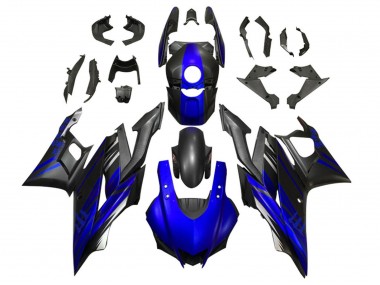 Custom 2019-2021 Yamaha YZF R3/R25 Motorcycle Fairing - Blue Matte Black