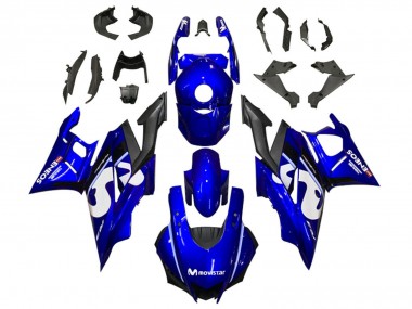 Custom 2019-2021 Yamaha YZF R3/R25 Motorcycle Fairings - Blue White Black MoviStar ENEOS