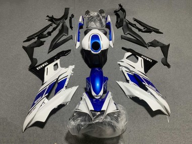 Custom 2019-2021 Yamaha YZF R3/R25 Motorcycle Fairings - White Blue Black Yamalube