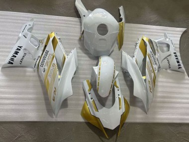 Custom 2019-2021 Yamaha YZF R3/R25 Motorcycle Fairings - White Gold Semakin Didepan