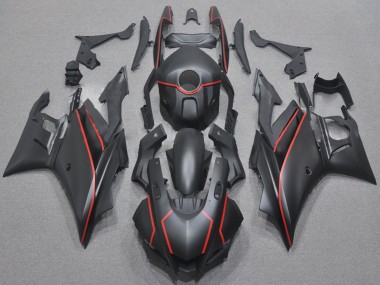 Custom 2022-2024 Yamaha YZF R3/R25 Motorcycle Fairings - Matte Black Red