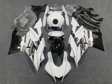 Custom 2022-2024 Yamaha YZF R3/R25 Motorcycle Fairings - White Glossy Black