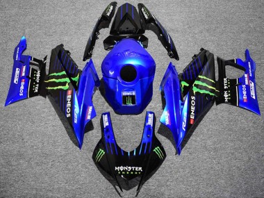 Custom 2022-2024 Yamaha YZF R3/R25 Motorcycle Fairings - Blue Green Black Monster ENEOS Yamalube