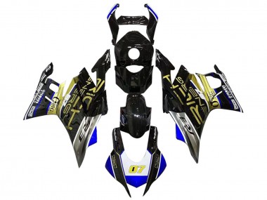 Custom 2022-2024 Yamaha YZF R3/R25 Motorcycle Fairings - White Blue Gold Glossy Black