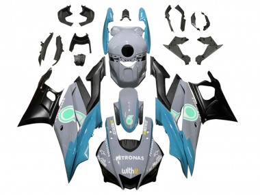 Custom 2022-2024 Yamaha YZF R3/R25 Motorcycle Fairings - Nardo Grey Blue Green Black Petronas