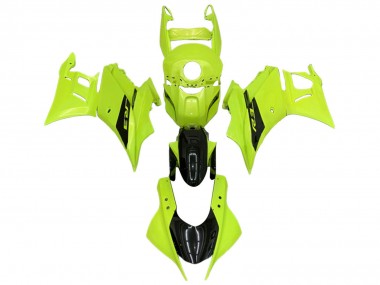Custom 2022-2024 Yamaha YZF R3/R25 Motorcycle Fairings - Neon Green Glossy Black