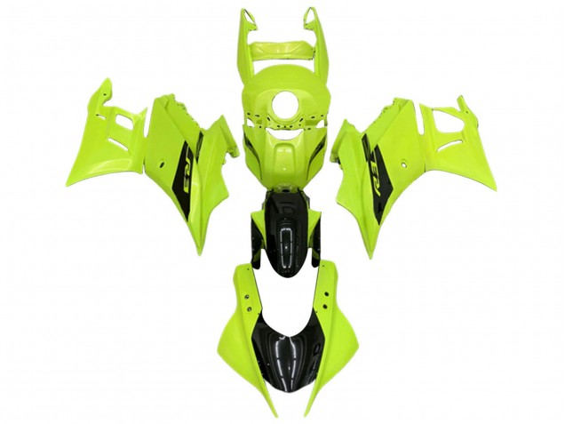 2022-2024 Yamaha YZF R3/R25 Motorcycle Fairings - Neon Green Glossy Black