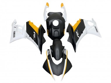 Custom 2022-2024 Yamaha YZF R3/R25 Motorcycle Fairings - White Yellow Matte Black