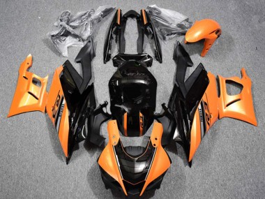 Custom 2022-2024 Yamaha YZF R3/R25 Motorcycle Fairings - Orange Glossy Black