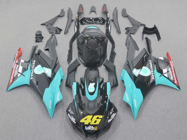 2022-2024 Yamaha YZF R3/R25 Motorcycle Fairings - Light Blue Red Black Petronas 46