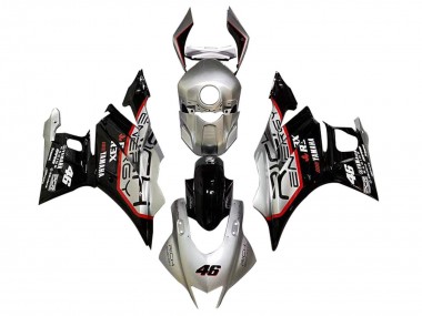 Custom 2022-2024 Yamaha YZF R3/R25 Motorcycle Fairings - Silver Red Black 46
