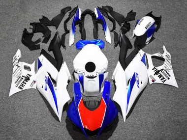 Custom 2022-2024 Yamaha YZF R3/R25 Motorcycle Fairings - White Blue Red Black Motul