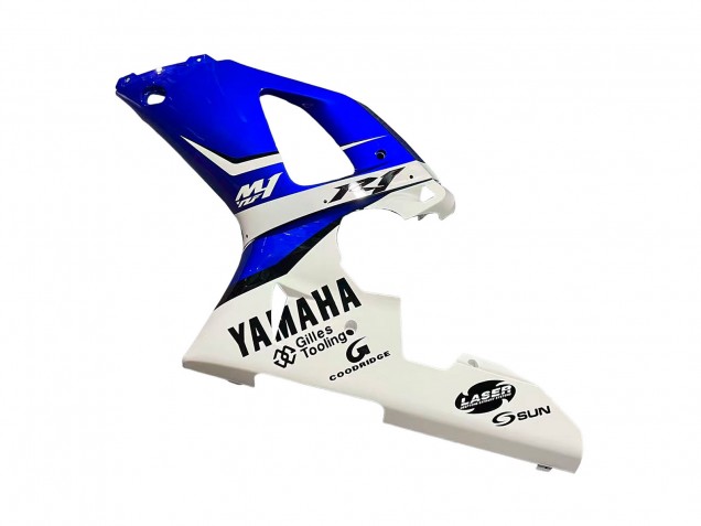 1998-1999 Yamaha YZF 1000 R1 Motorcycle Fairings - White Blue Black
