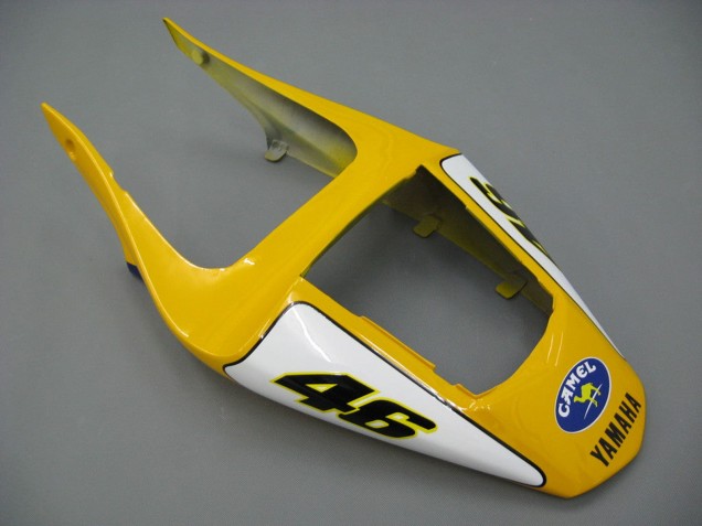 2000-2001 Yamaha YZF 1000 R1 Motorcycle Fairings - White Yellow Blue Motul Camel