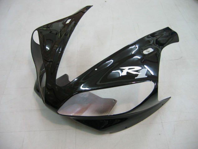 2000-2001 Yamaha YZF 1000 R1 Motorcycle Fairings - Glossy Black White Decal
