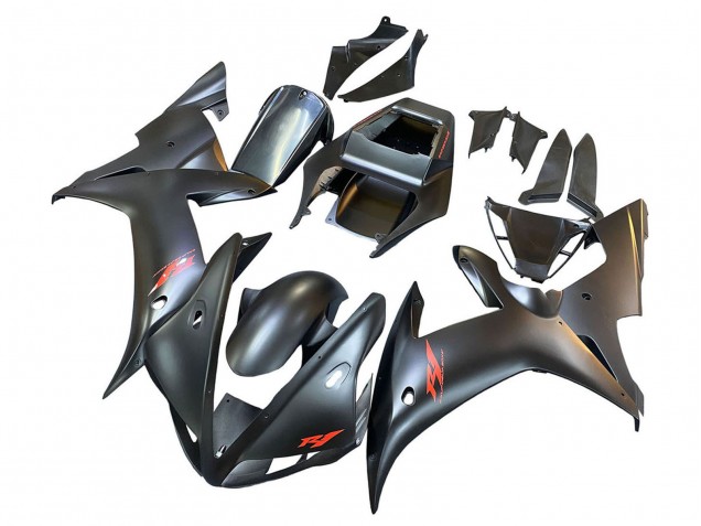 2002-2003 Yamaha YZF 1000 R1 Motorcycle Fairings - Matte Black Red