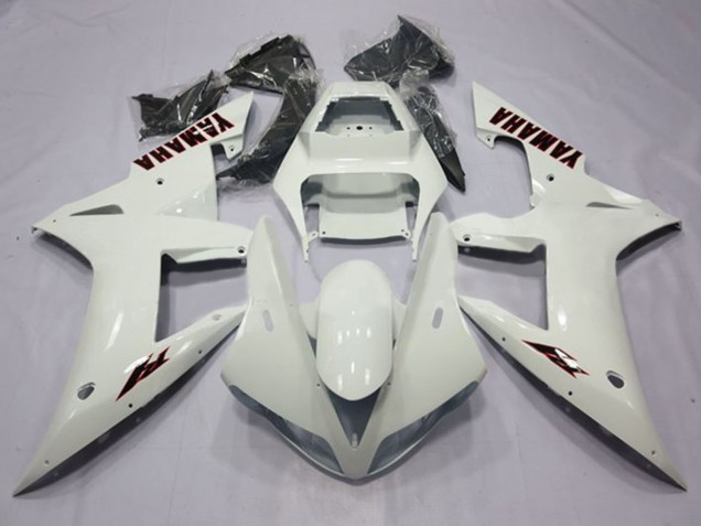 2002-2003 Yamaha YZF 1000 R1 Motorcycle Fairings - Pearl White Black