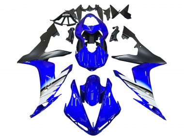 Custom 2004-2006 Yamaha YZF 1000 R1 Motorcycle Fairings - Blue White Matte Black