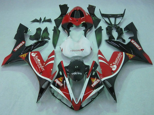 2004-2006 Yamaha YZF 1000 R1 Motorcycle Fairings - Red White Black Green Volvo Jika Fimer Santander
