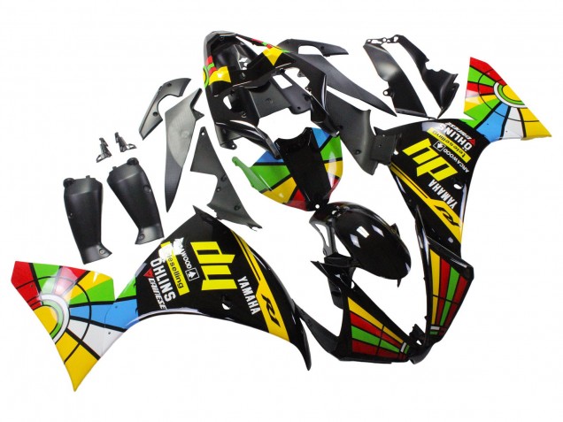 2012-2014 Yamaha YZF 1000 R1 Motorcycle Fairings - Glossy Black Yellow Green Blue Red Color Wheel